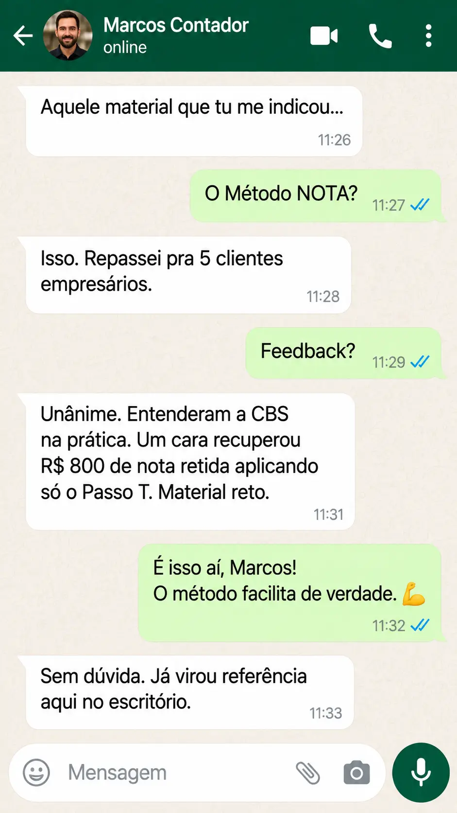 Depoimento de Marcos sobre o Sistema IVA