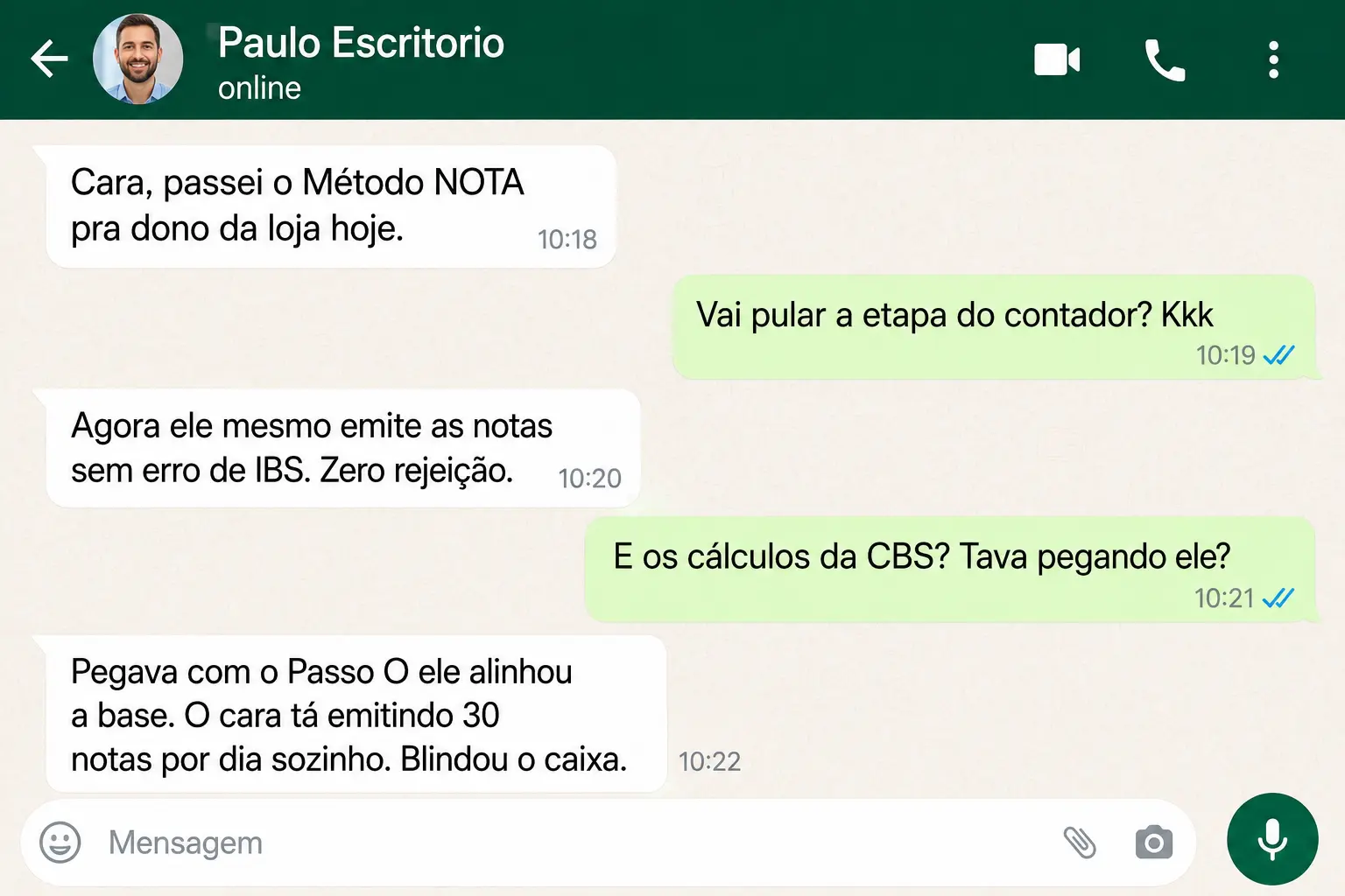 Depoimento de Paulo sobre o Sistema IVA